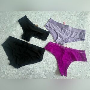 Victoria's Secret 2 Black, Purple, and Magenta NWT panties